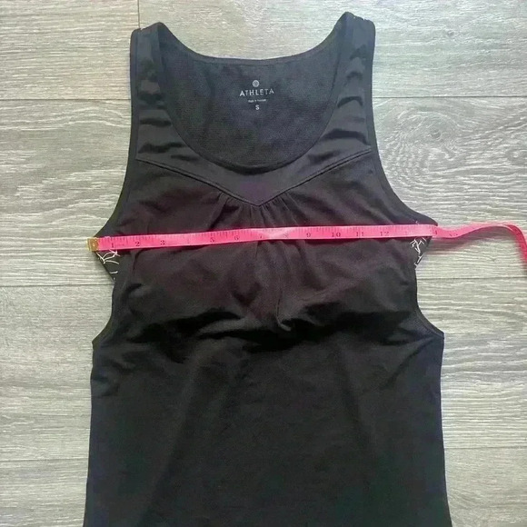 Athleta Supercharged Black Print Tank with Built-in Sports Bra Size S - Picture 7 of 7